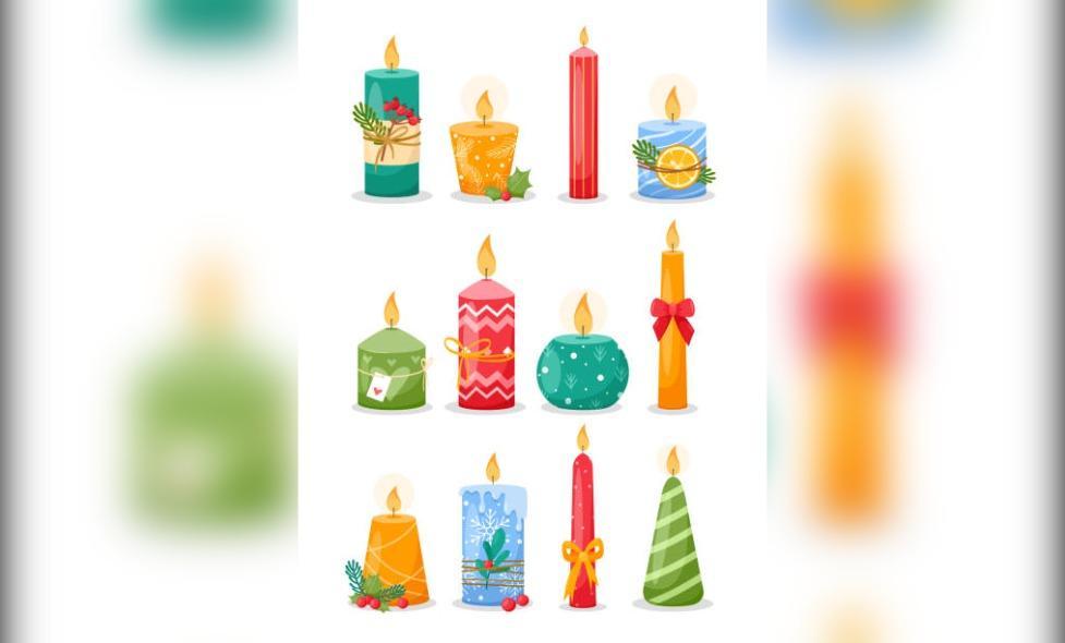 Bougies de Noël - Agrandir l'image, fenêtre modale